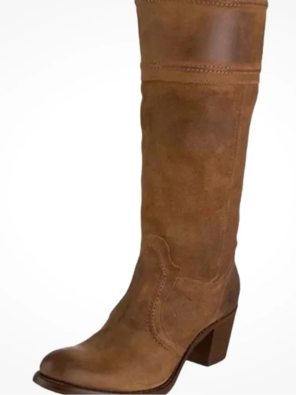 Frye Vintage Jane Camel/Brown Suede Womens 8.5 Riding Boots